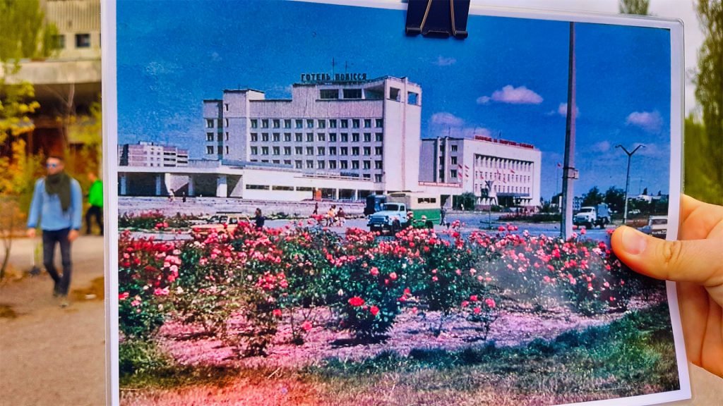 chernobyl pripyat hotel old photo image