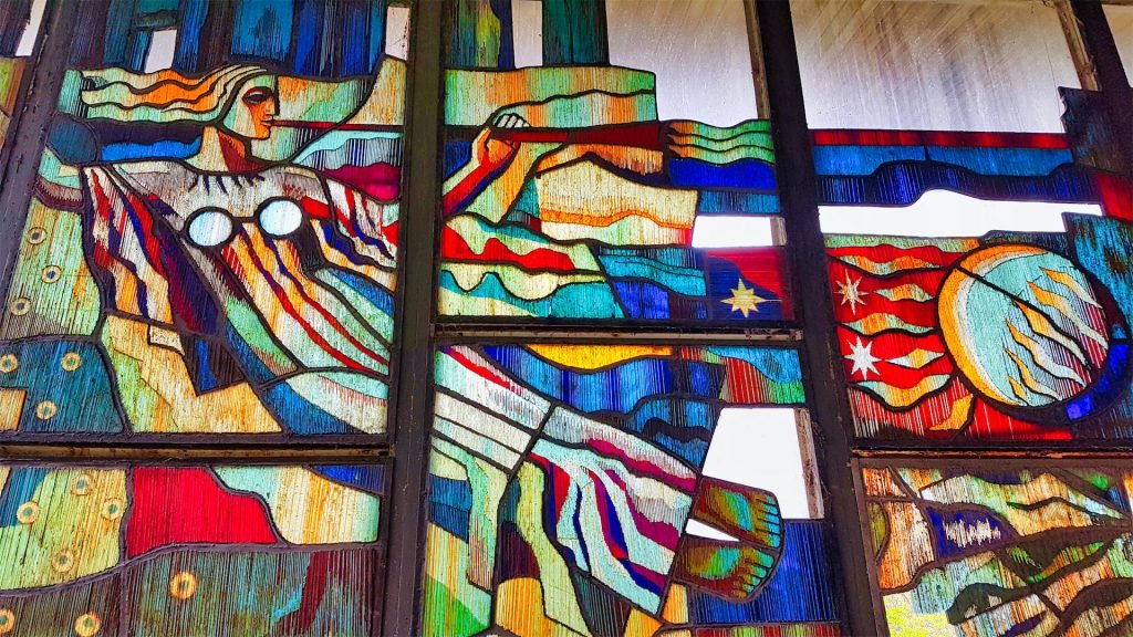 chernobyl pripyat interior stained glass reclining image
