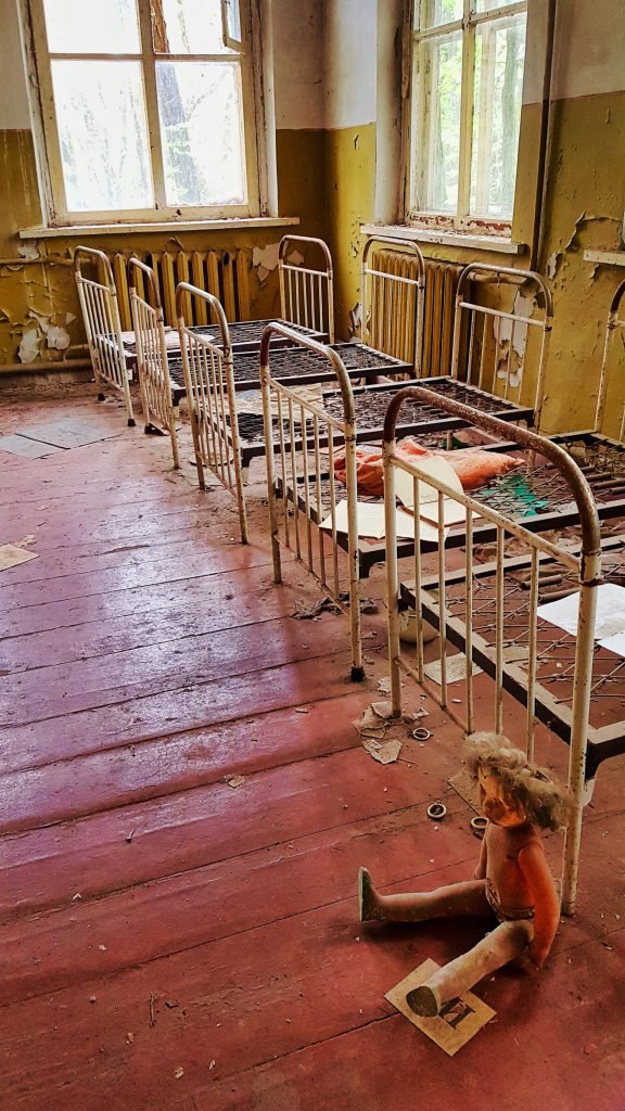 chernobyl school dorm beds doll