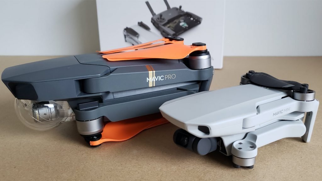 mavic mini vs pro size comparison folded