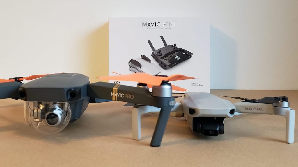 mavic mini vs pro size comparison front