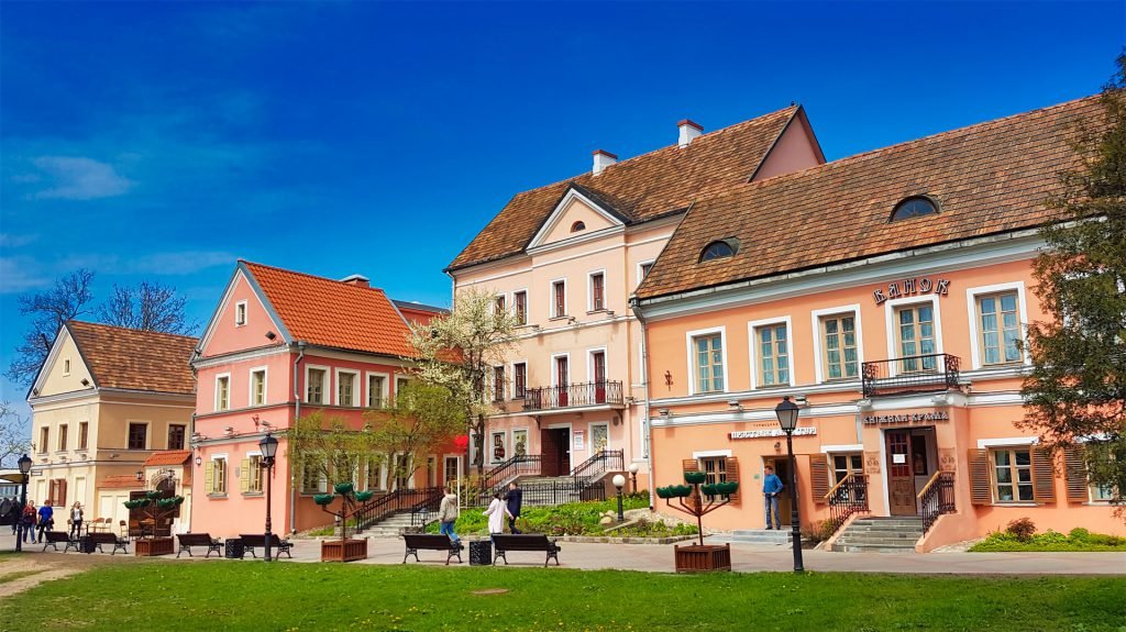 svislach river embankment cafes minsk image
