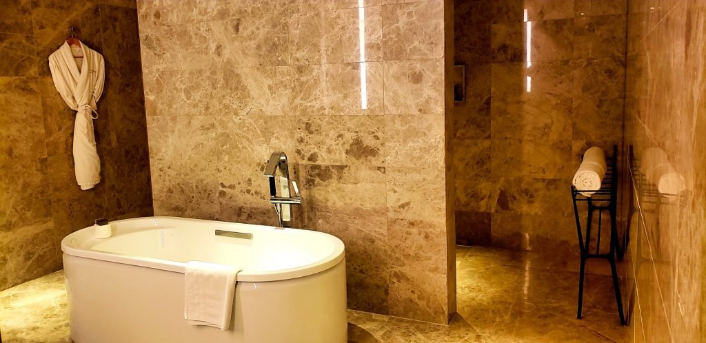 Conrad Manila Suite Bath and shower