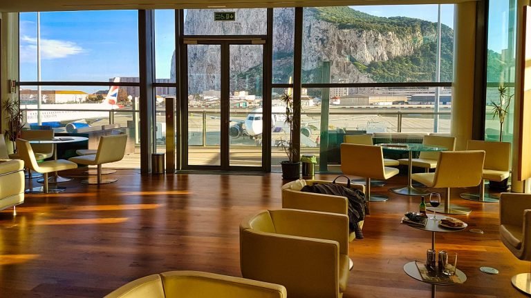 Priority Pass Calpe Lounge Gibraltar seating area and view