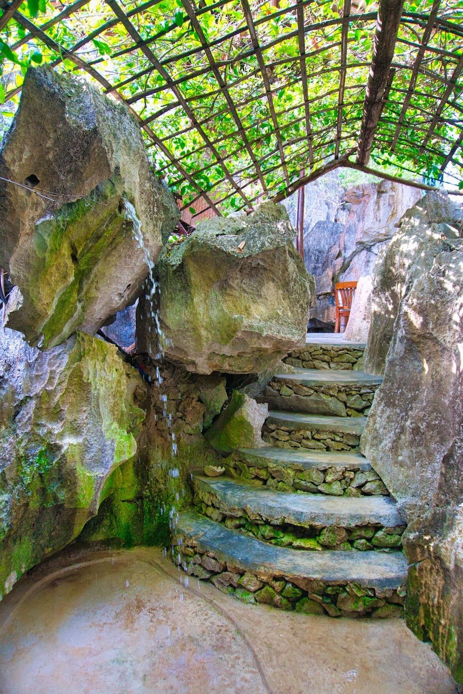 Sangat Island Dive Resort Villa Rooms Cave Shower interior