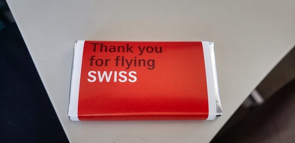 Swiss thank you chocolate
