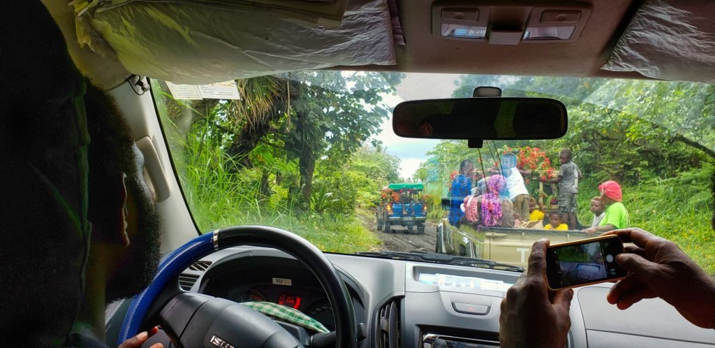 Tanna island road transfer mount yasur pickup truck
