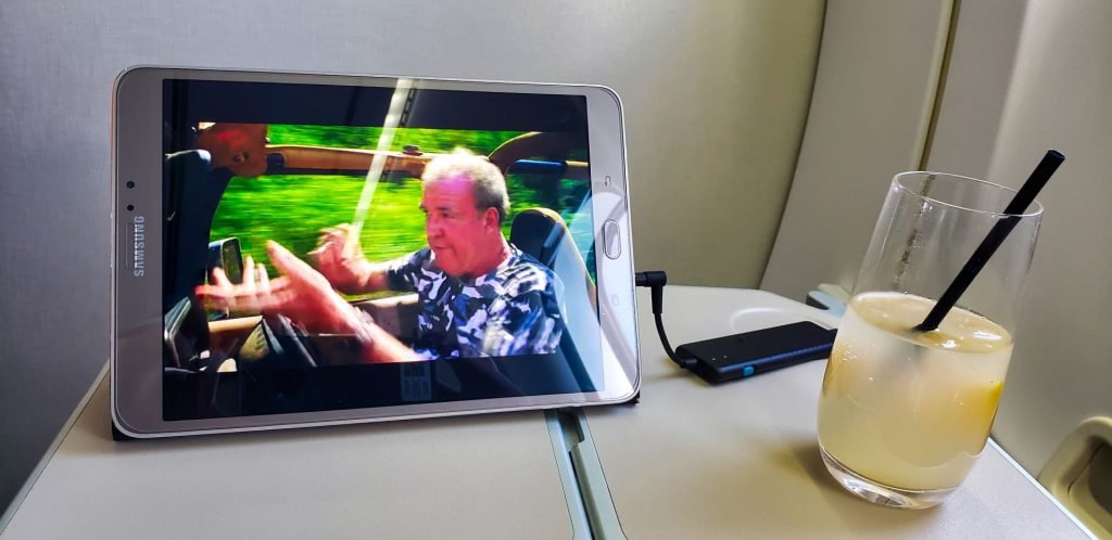 fiji airways ATR72 business class onboard entertainment