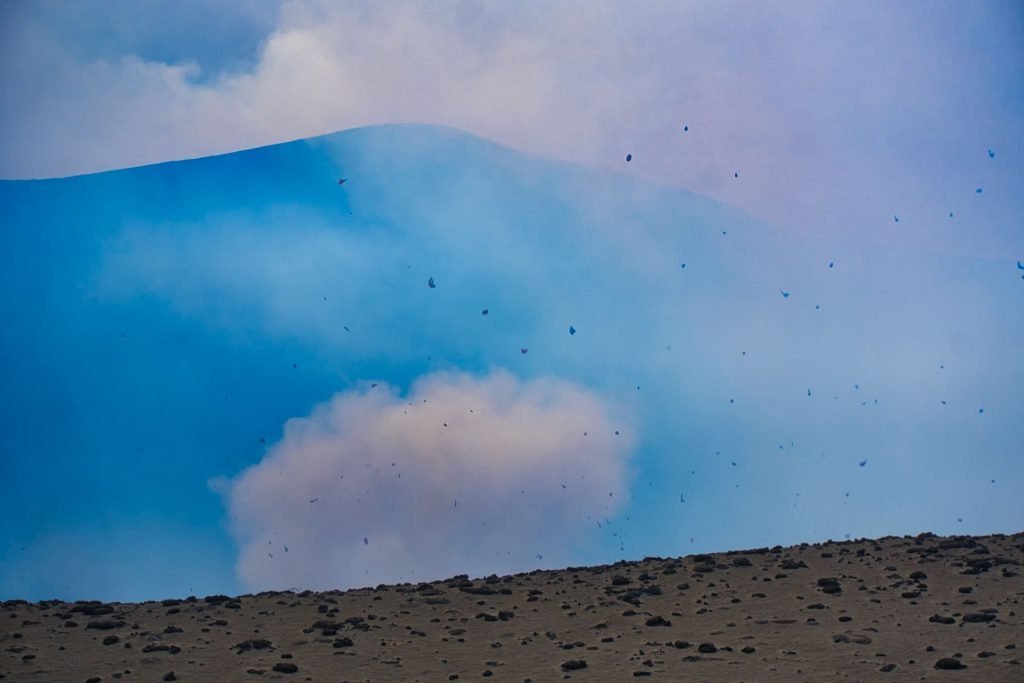yasur volcano tanna vanuatu crater lava bombs daytime