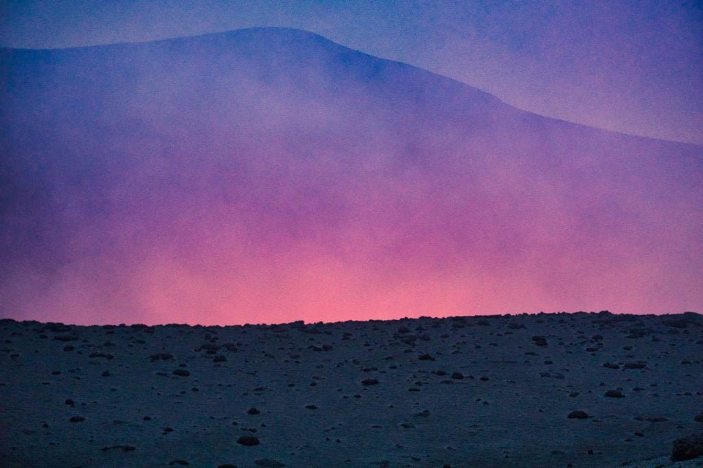 yasur volcano tanna vanuatu crater night red