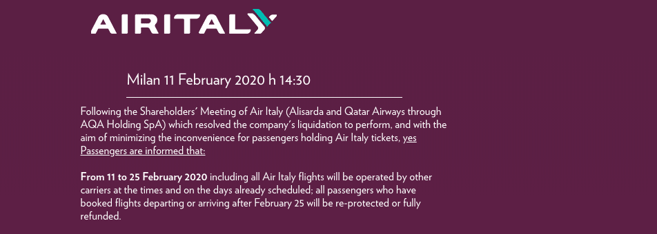 Air Italy Fails