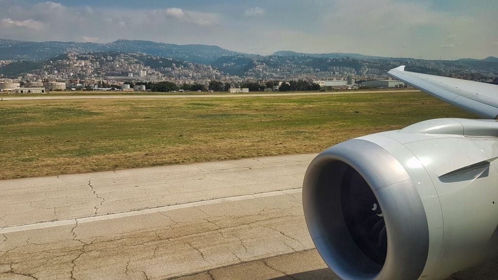 Etihad Business Class Studio 787 Lebanon Take off