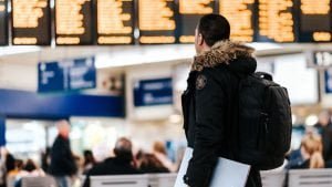 traveller at airport