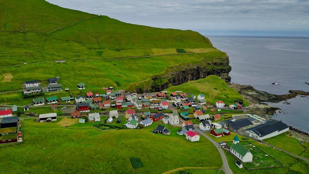 Faroe Islands Gjogv Drone
