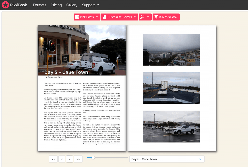 Make a book from a blog Layout 7